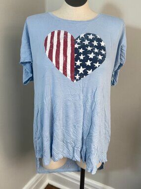 Lane Bryant American Flag Tee Shirt